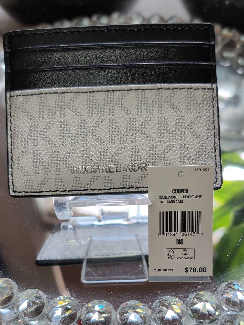 Michael Kors Cooper Signature Logo Tall Card Case NWT - Picture 3 of 6